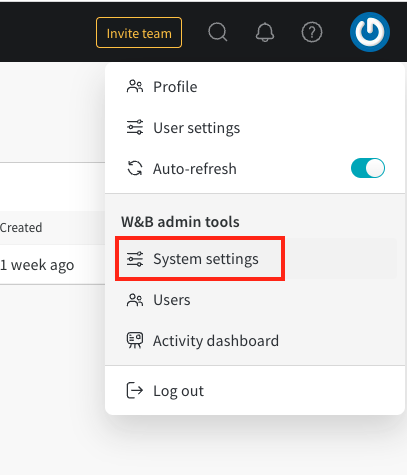 System settings